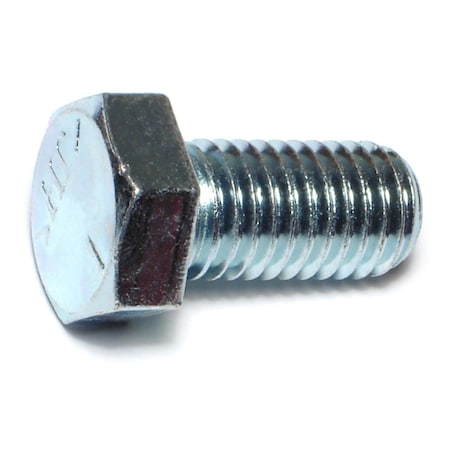 Grade 5, 5/8-11 Hex Head Cap Screw, Zinc Plated Steel, 1-1/4 In L, 15 PK